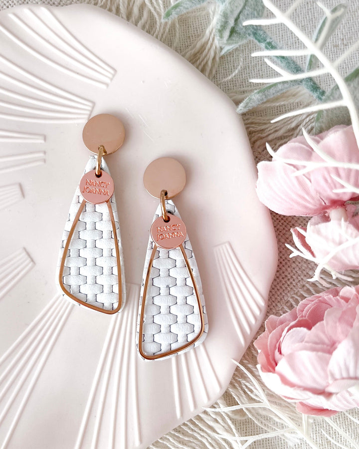 MINI White Textured Side Drops Nancy Joanna