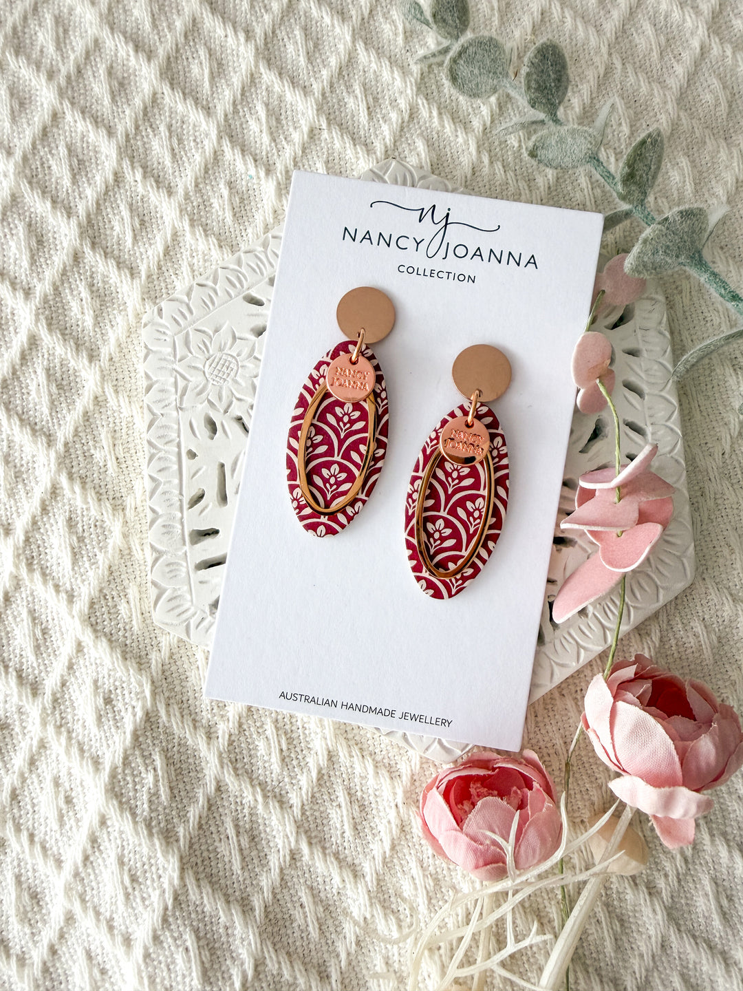 Vintage Merlot Oval Drops