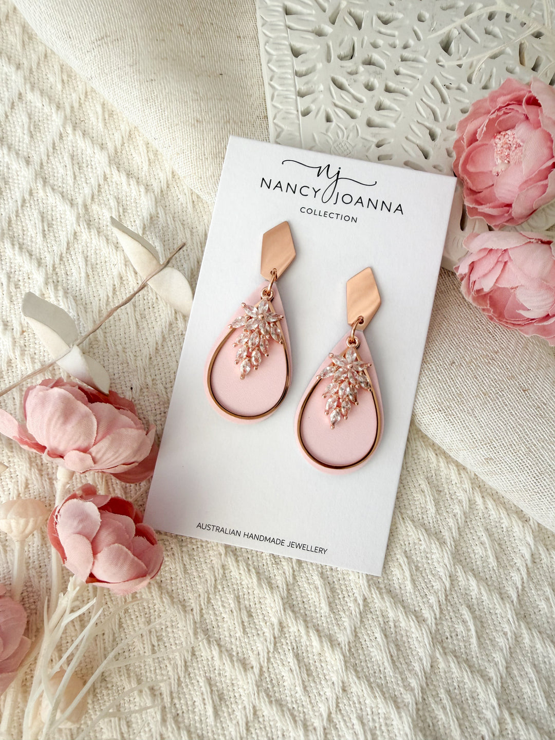 Mini Soft Blush Luxe Teardrops Nancy Joanna