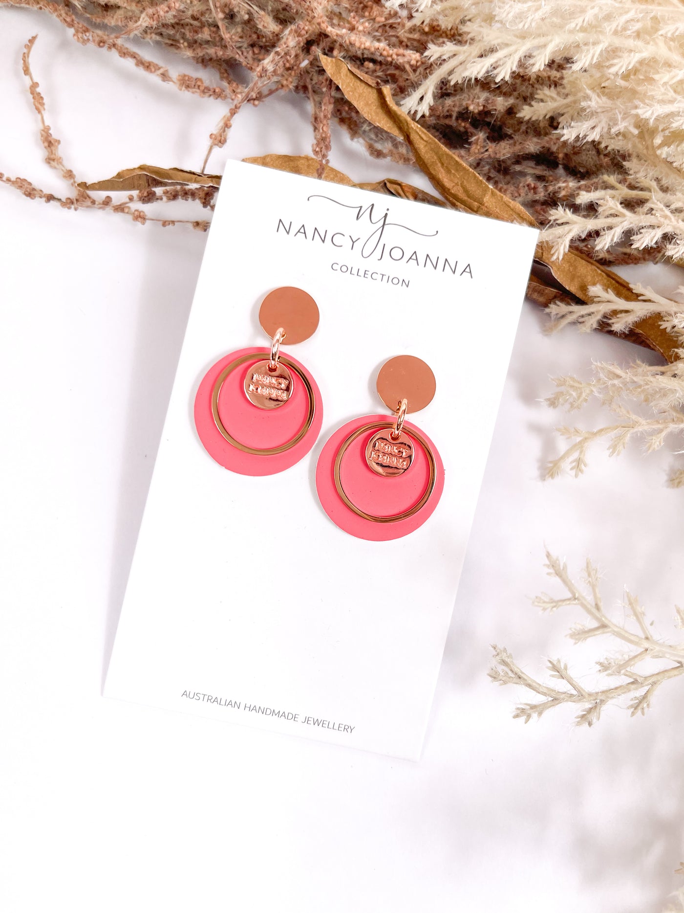 MINI Round Coral Drops Nancy Joanna