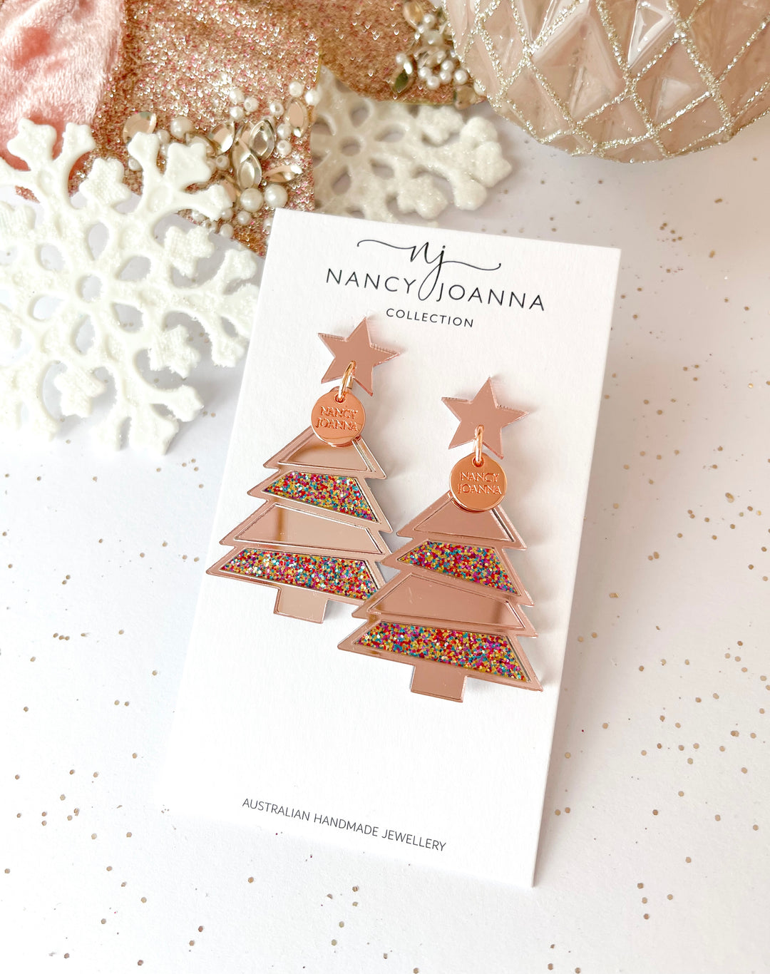 Popping Candy Rose Gold Christmas Trees Nancy Joanna
