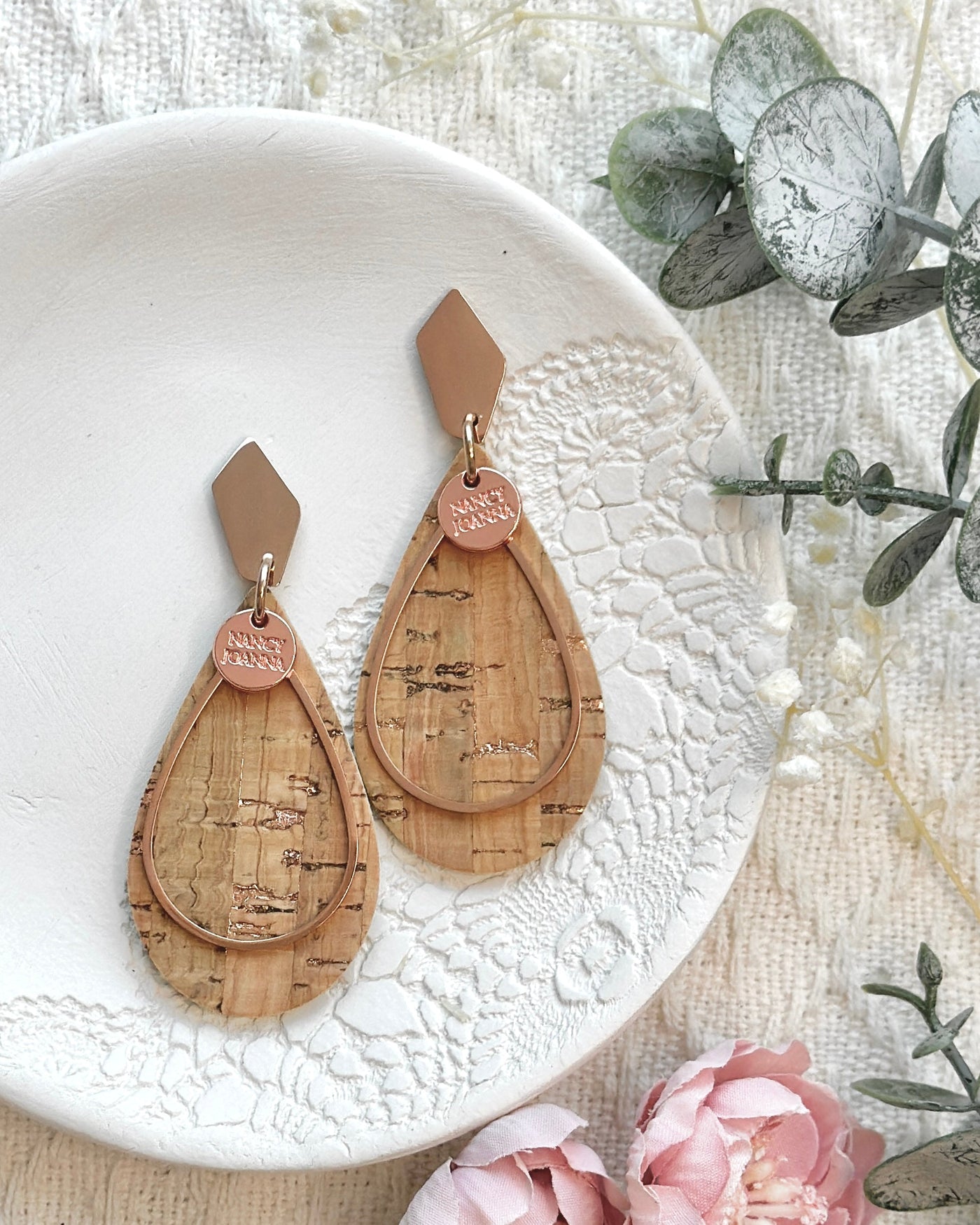 Rose Gold Foiled Corked Teardrops Nancy Joanna
