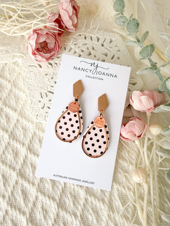 Mini Pink Truffle Dot Teardrops