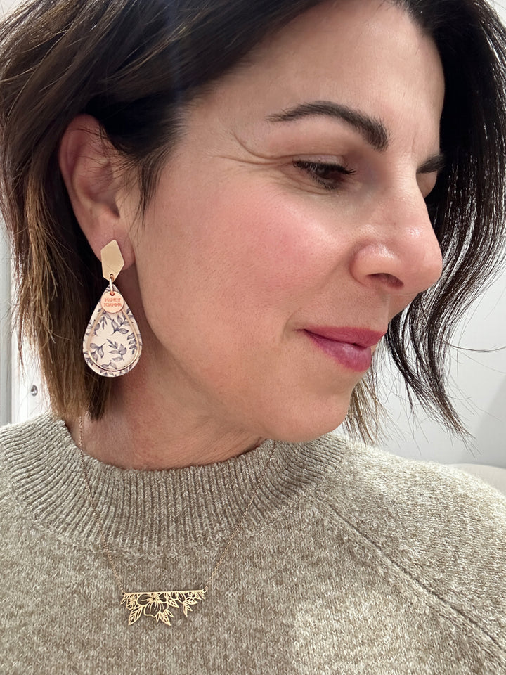 Navy Leat Mini Teardrops Nancy Joanna