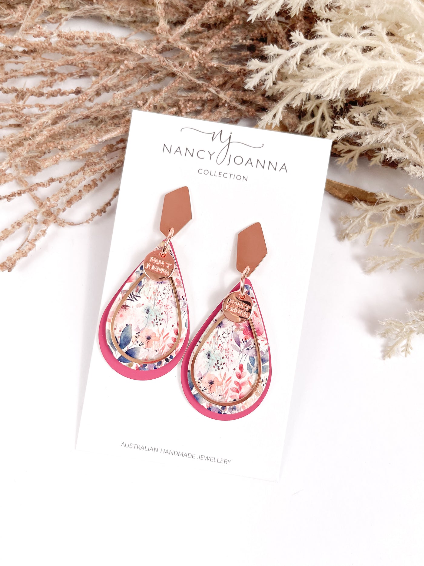 MINI Double Pastel Floral Teardrop Nancy Joanna