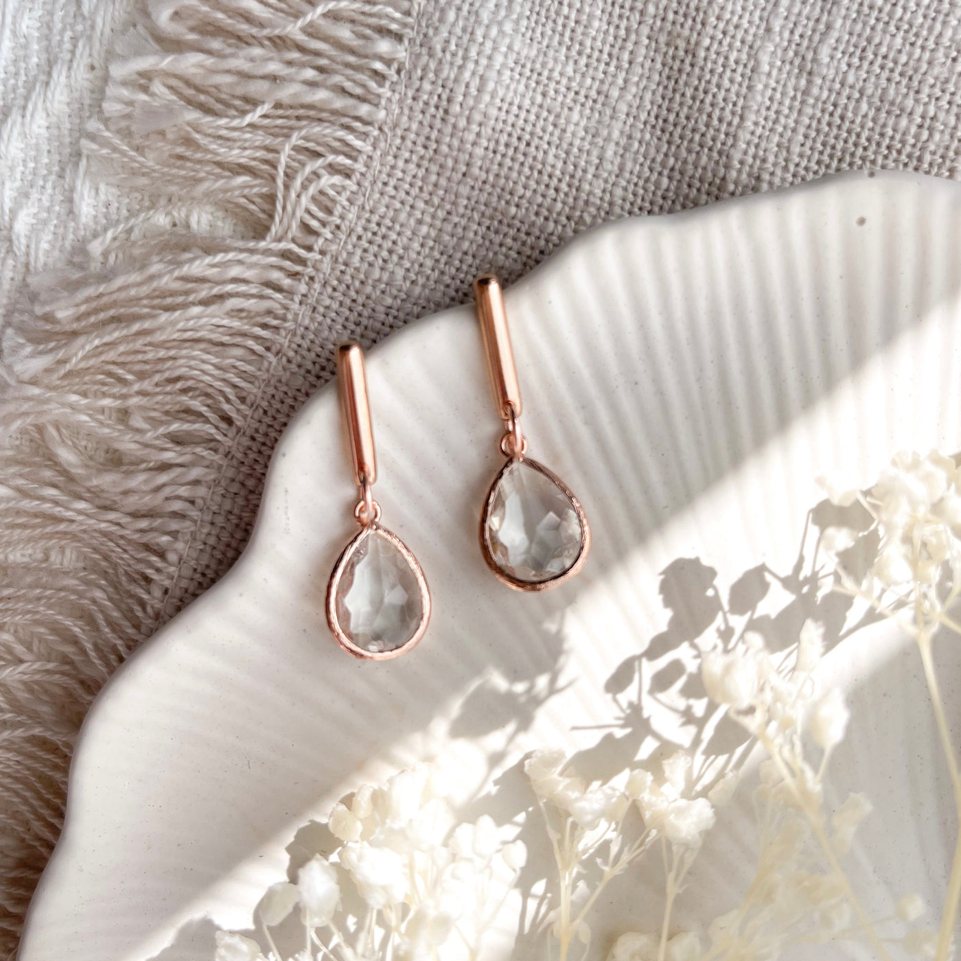 Crystal Clear Glass Drop Nancy Joanna