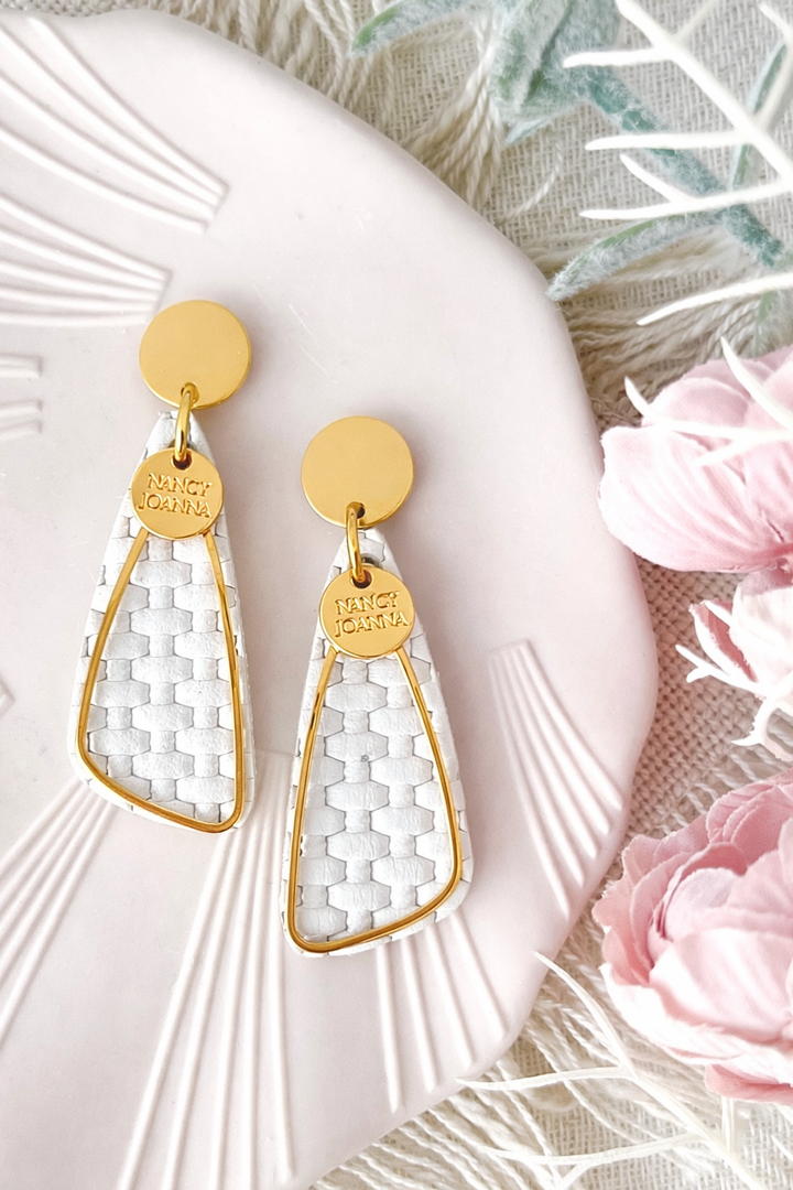 MINI White Textured Side Drops Nancy Joanna