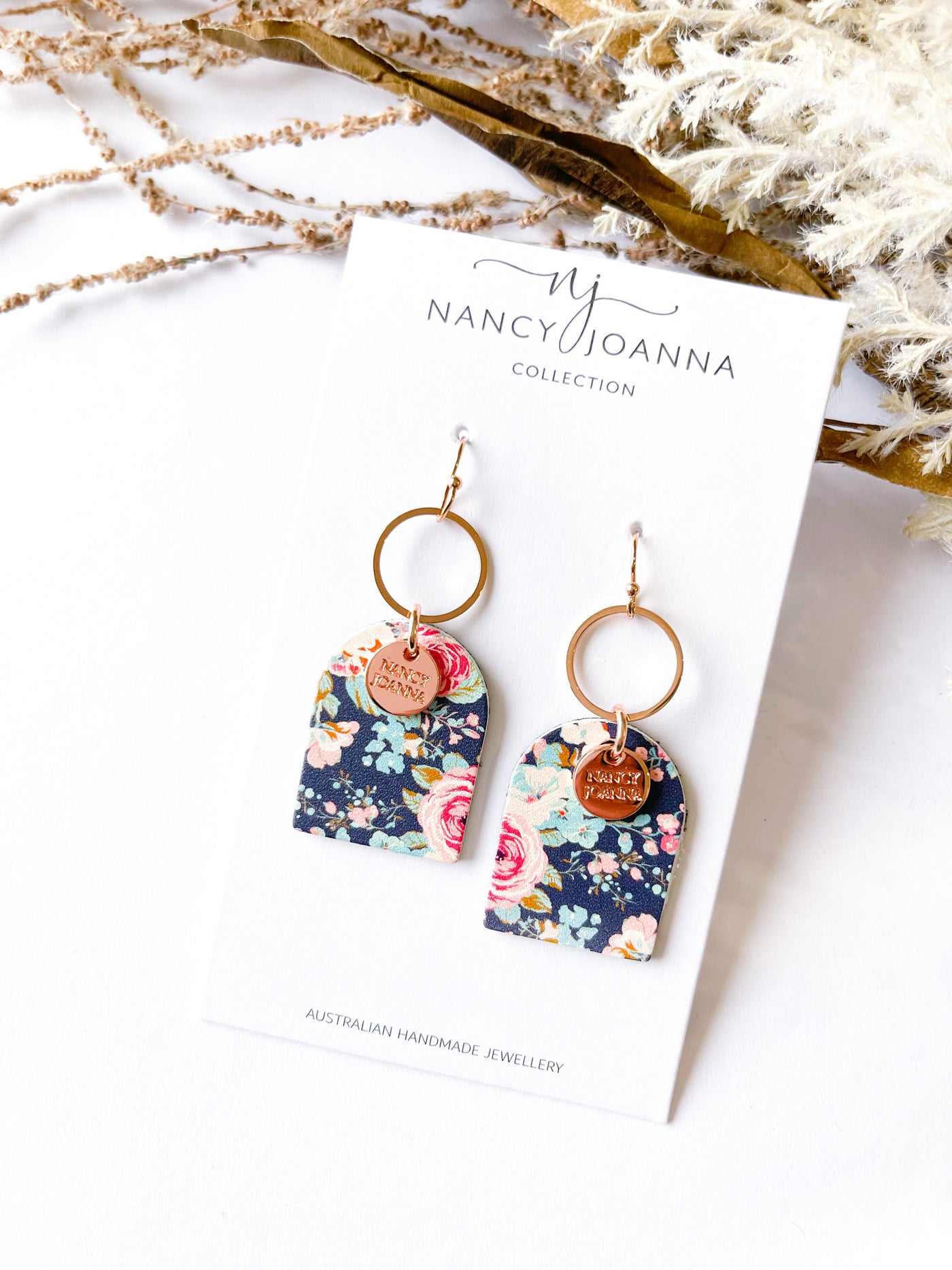 Blue Vintage Arch Dangles Nancy Joanna