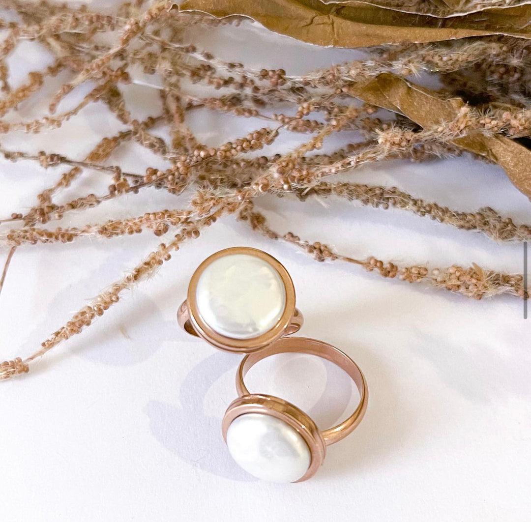 Pearl of Wisdom Ring Drops Nancy Joanna