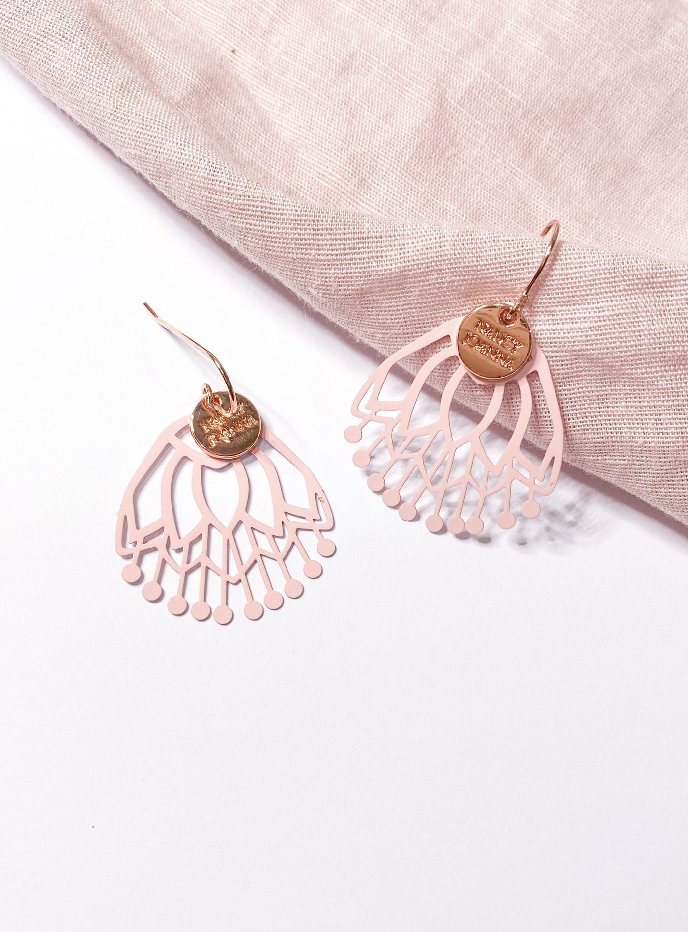 Pink Wattle Wonder Lace Earrings Nancy Joanna