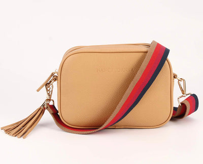 TAN CROSSBODY BAG & GUITAR STRAP Nancy Joanna