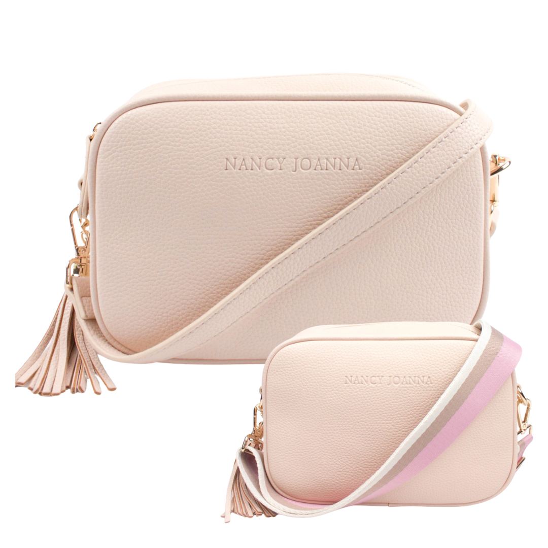 CREAM CROSSBODY BAG & GUITAR STRAP Nancy Joanna