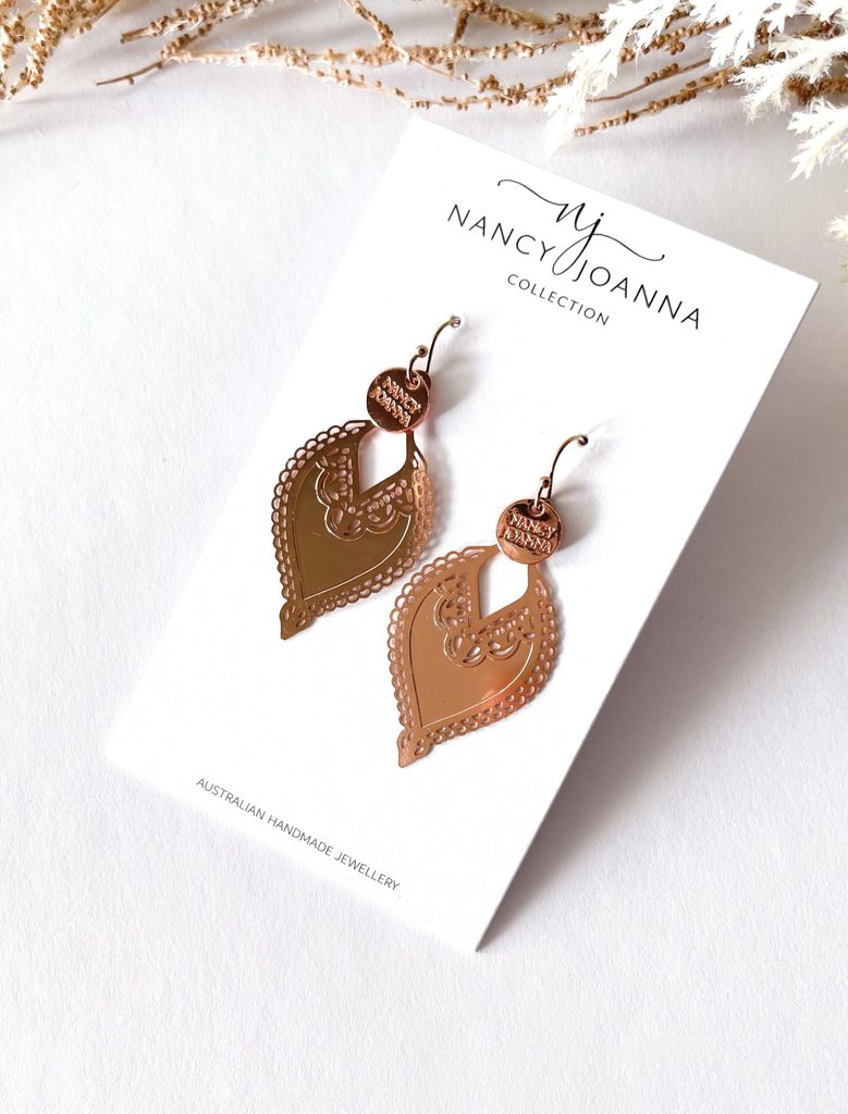 Rose Gold Marley Metal Lace Nancy Joanna