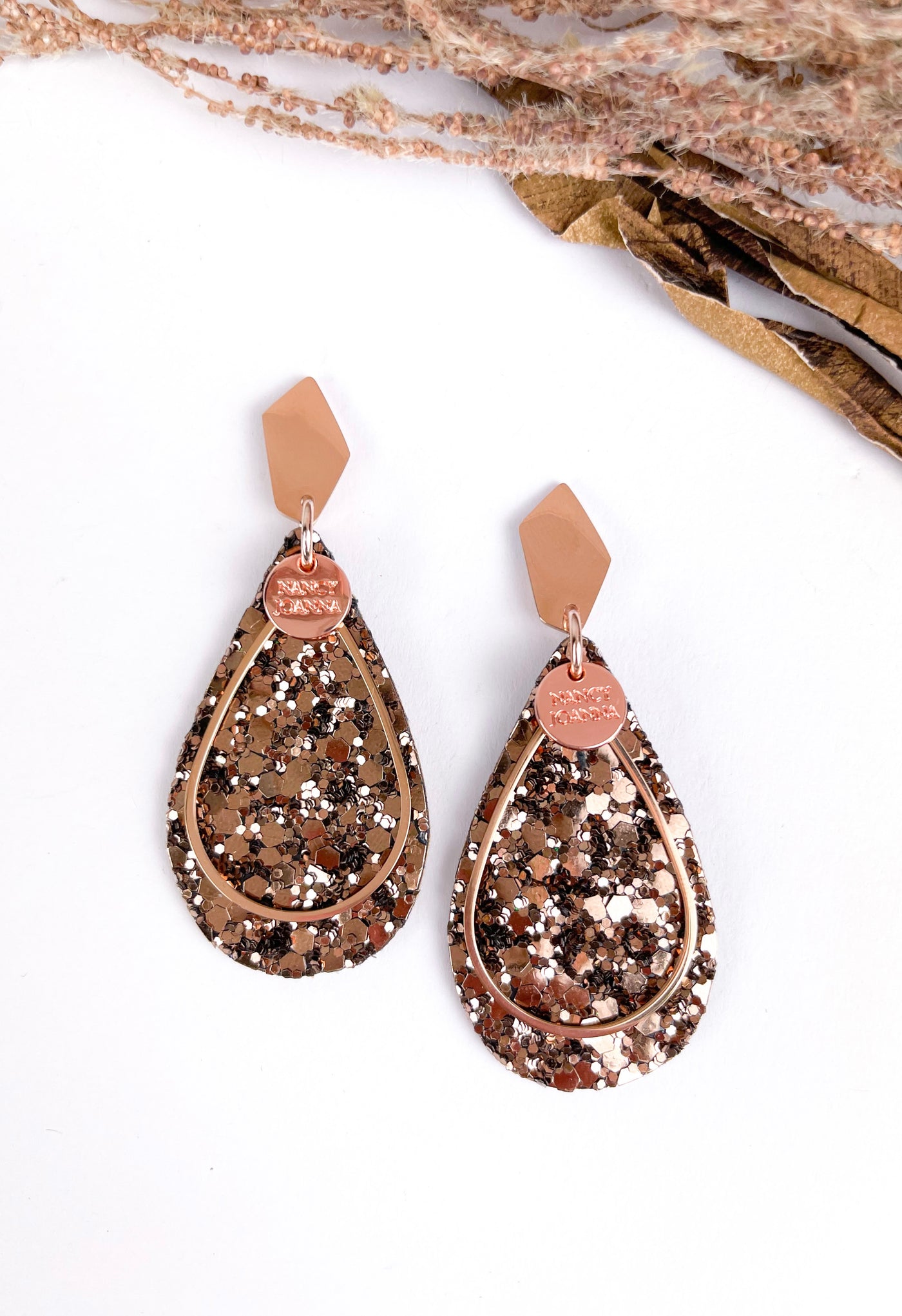 Mocha Delight Sparkle Teardrops Nancy Joanna