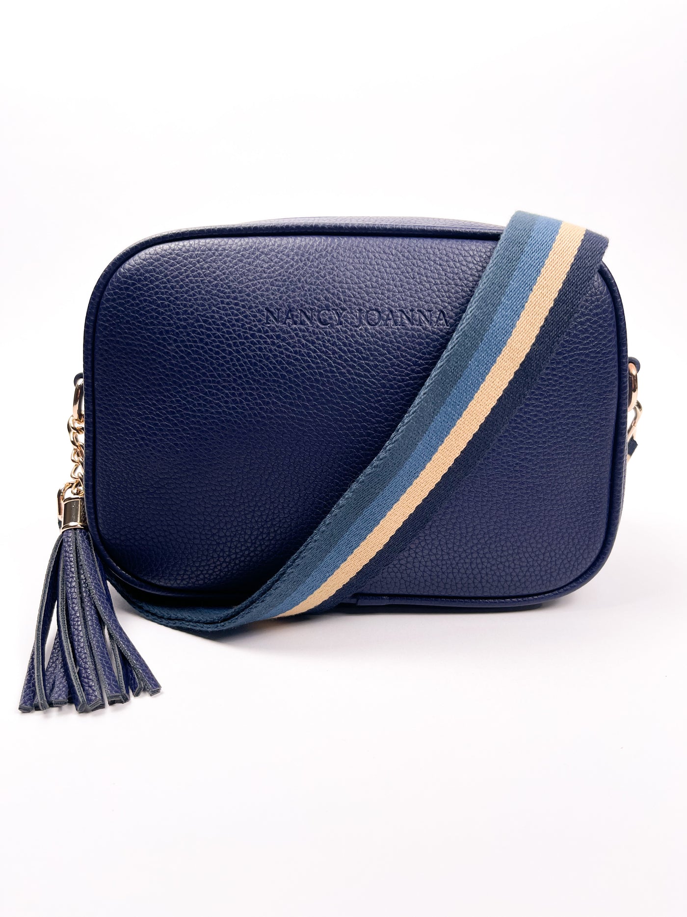 NAVY CROSSBODY BAG & GUITAR STRAP Nancy Joanna