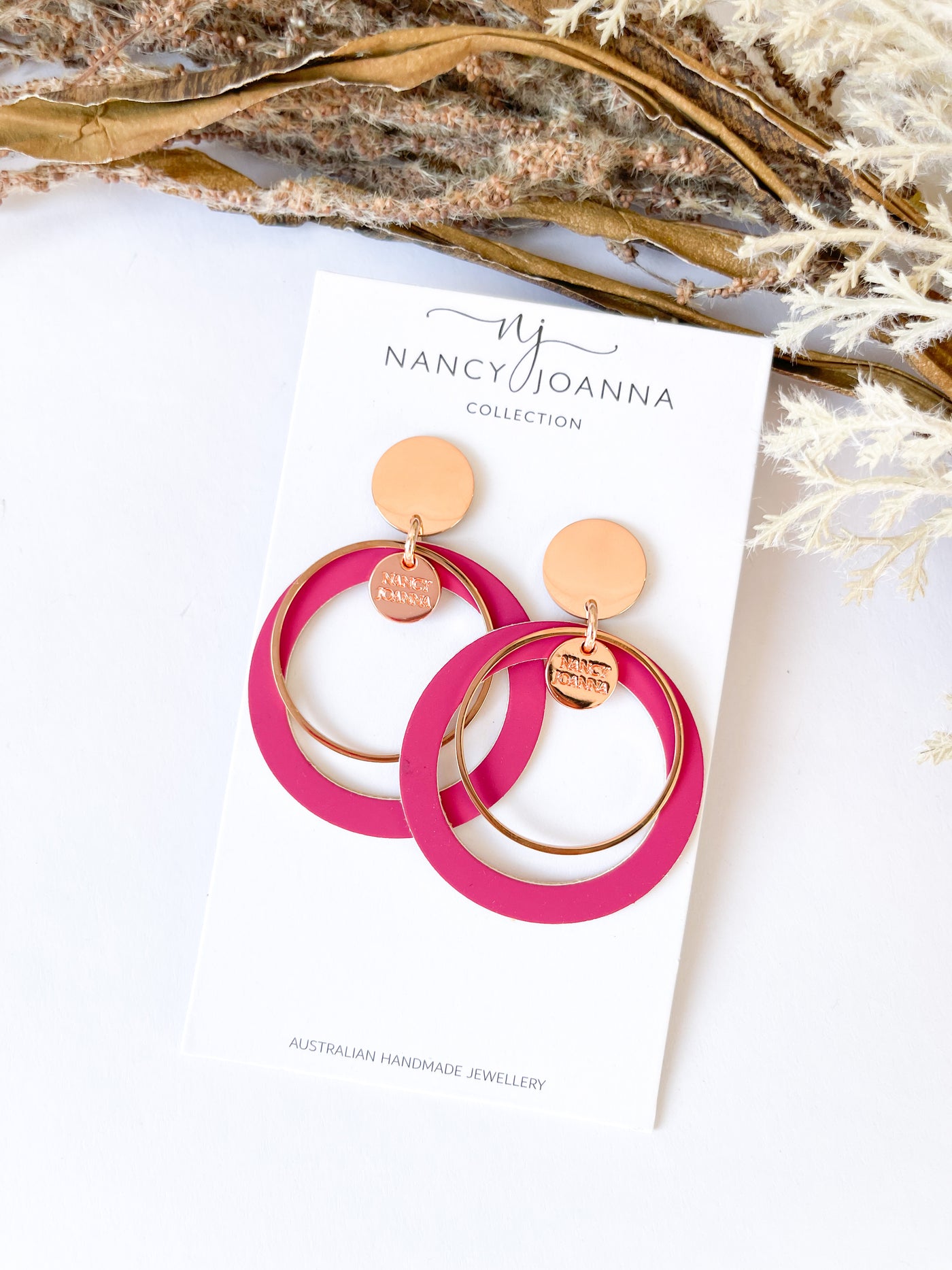 Pink Ring Drops Nancy Joanna