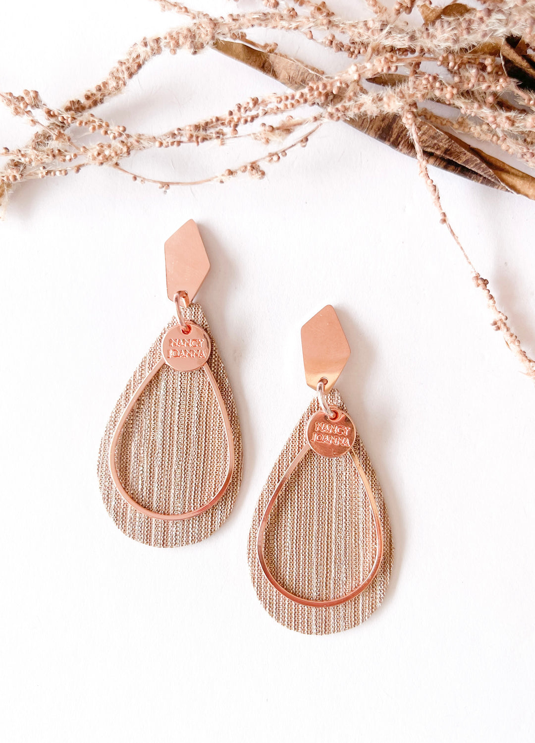 Shiny Textured Teardrops Nancy Joanna