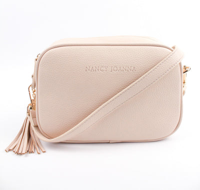 CREAM CROSSBODY BAG & GUITAR STRAP Nancy Joanna