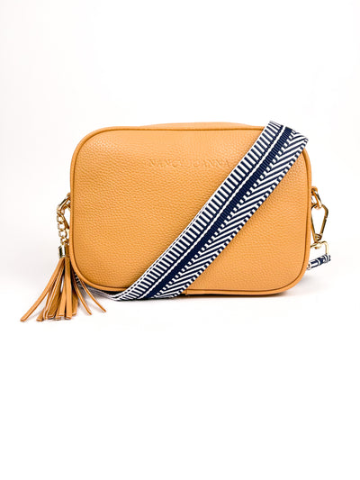 NAVY HALF ZIGZAG CROSSBODY STRAP Nancy Joanna