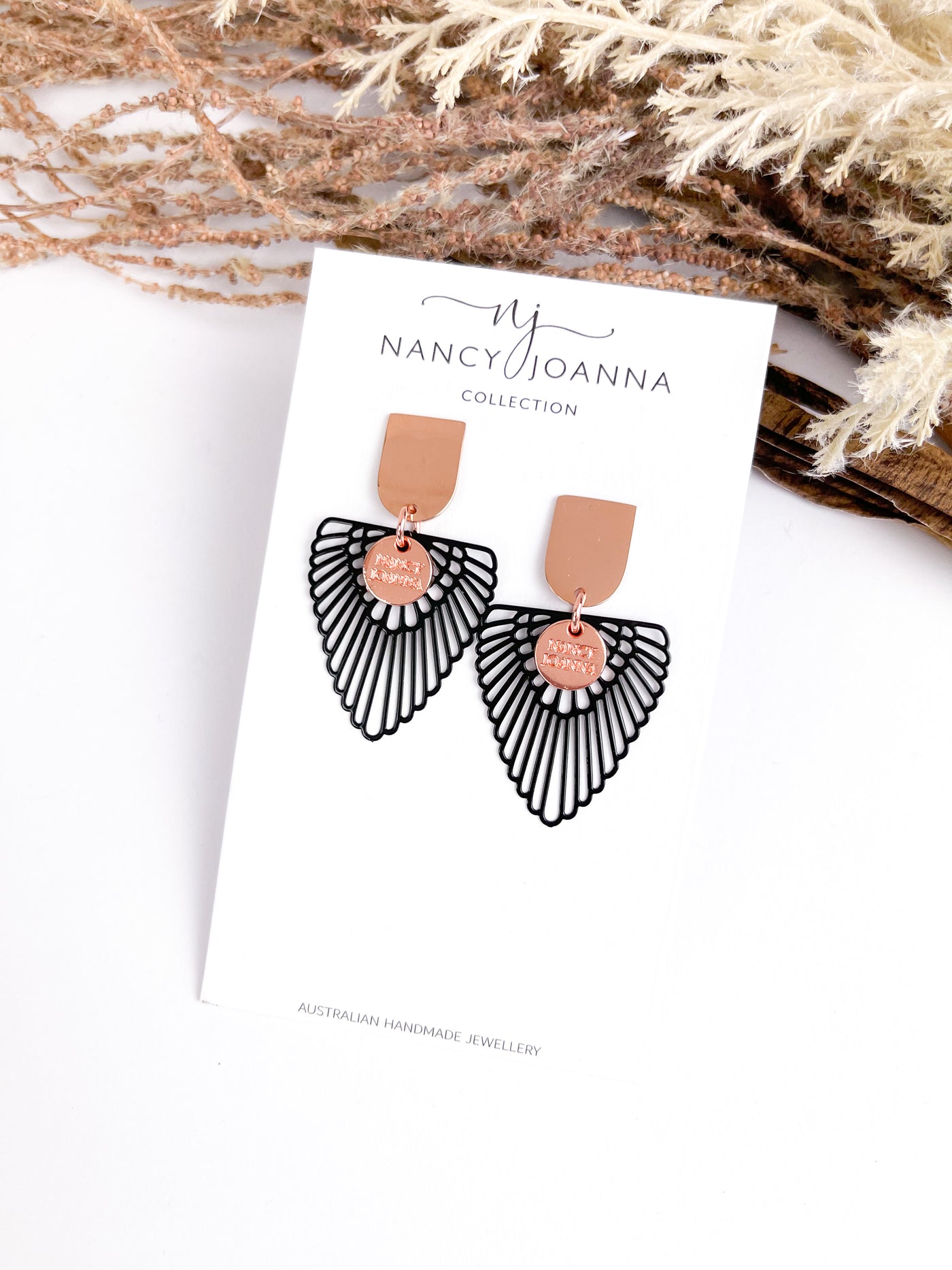 Black Lace Wing Drops Nancy Joanna