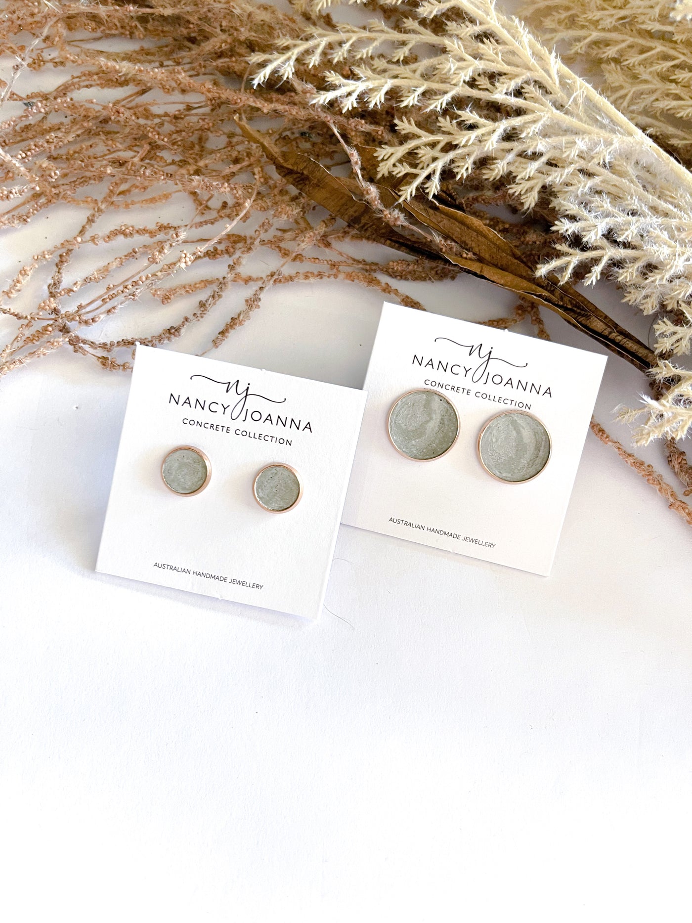 Natural Grey Concrete Studs Nancy Joanna