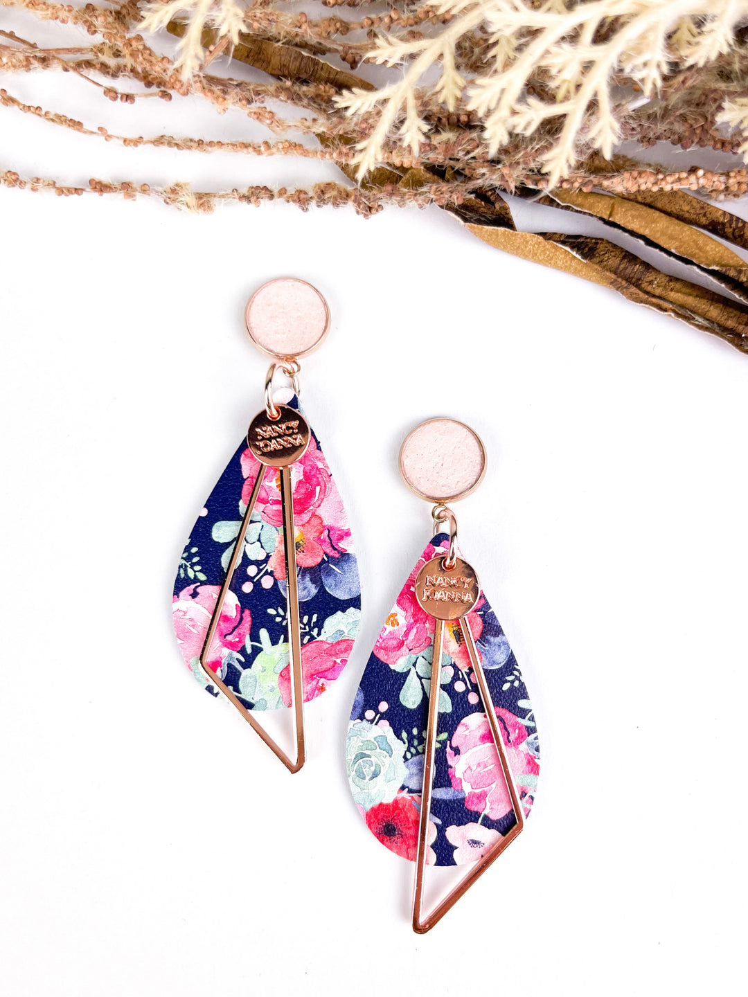 Blush Concrete With Love Navy Teardrops Nancy Joanna